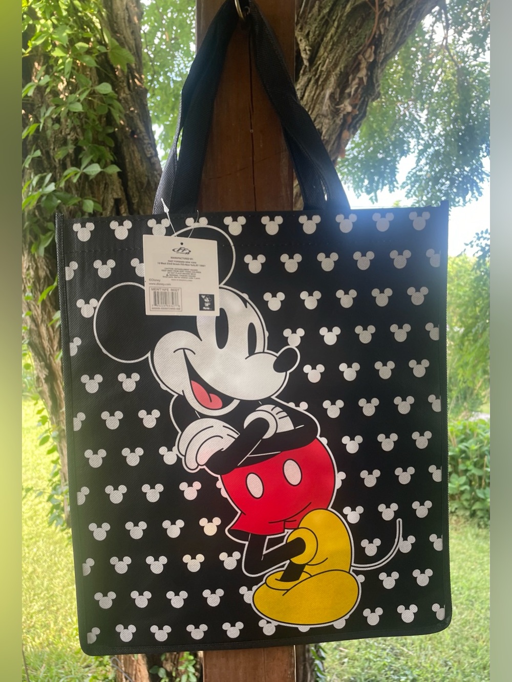 Disney Mickey Mouse Reusable Tote Bag - Black, Red, Yellow